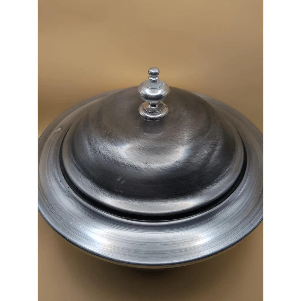 Vintage  Lazar 2 piece Bun Warmer Aluminum Serving Double‎ handle
